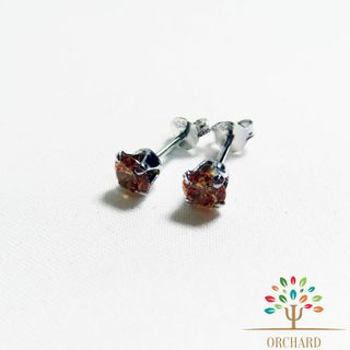 匿名配送/シルバー925/ピアス/箱付き/オレンジ/ES2283-R0(ピアス)