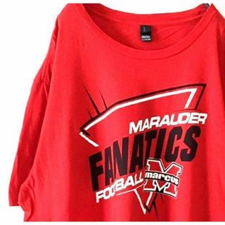 FANATICS フットボール MEHL Tシャツ 2XL レッド 赤 古着(Tシャツ/カットソー(半袖/袖なし))