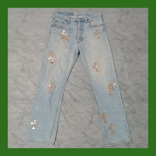 Levi's 501（W32 / 82cm）クロスパッチカスタム