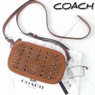 コーチ(COACH)の【激レア★日本未発売モデル】COACH　スエード　レザー　スタッズ　クロスボディ(ショルダーバッグ)