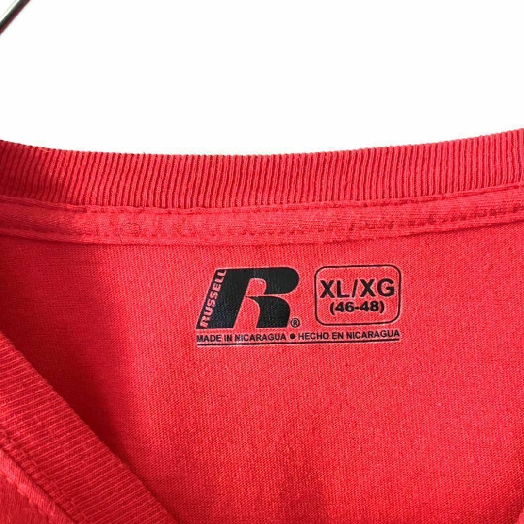 ラッセル WILDCATS FOREVER Tシャツ XL レッド 赤 古着 メンズのトップス(Tシャツ/カットソー(半袖/袖なし))の商品写真