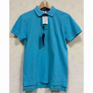 ポロラルフローレン(POLO RALPH LAUREN)の新品 POLO ポロラルフローレン メンズ半袖ポロシャツ 鹿の子 水色 Sサイズ(ポロシャツ)