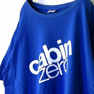 OREN SPORT cabin zero Tシャツ XL ブルー 青 古着(Tシャツ/カットソー(半袖/袖なし))
