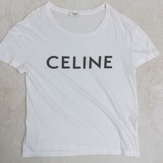 セリーヌ(celine)のセリーヌ ブランドロゴ 半袖 Tシャツ 白 ホワイト S(Tシャツ/カットソー(半袖/袖なし))