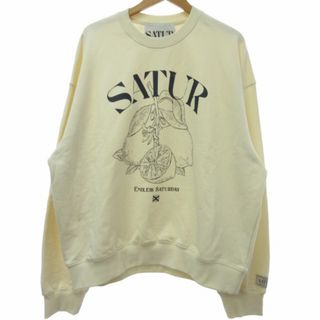 other - セター SATUR 美品 近年 スウェット プリント アイボリー XLサイズ