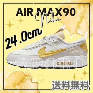 ナイキ(NIKE)のNIKE ナイキ  AIR MAX90 エアマックス90 イエロー 白 24(スニーカー)