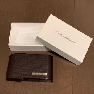 未使用　AMEX PLATINUM CARD ノベルティ　牛革レザーキーケース(キーケース)