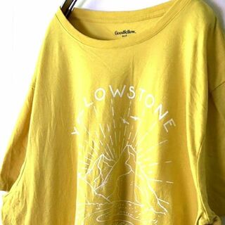 グッドフェロー イエローストーン Tシャツ XL イエロー 黄色 古着(Tシャツ/カットソー(半袖/袖なし))