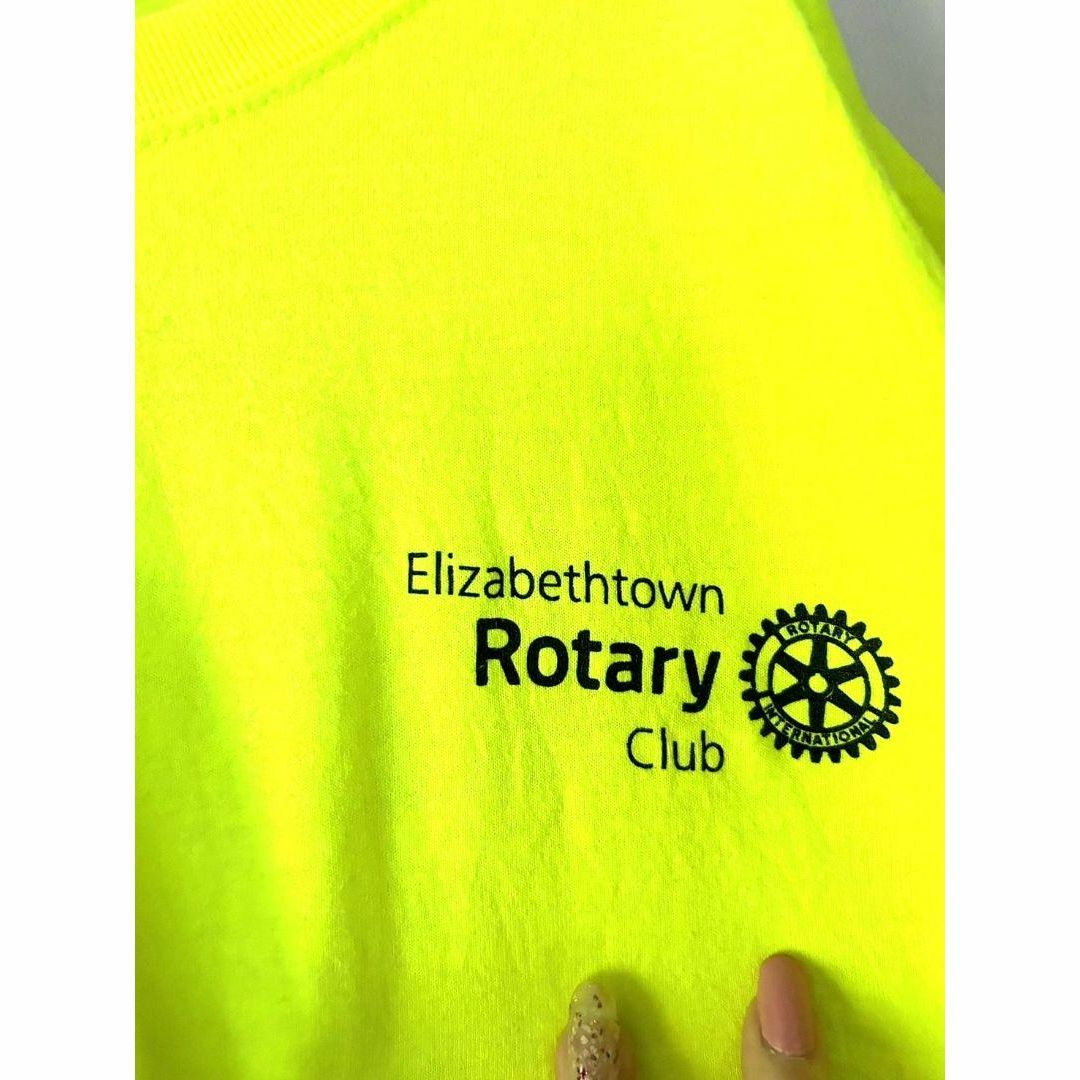Rotary ROTARIAN AT WORK Tシャツ L イエロー黄色古着 メンズのトップス(Tシャツ/カットソー(半袖/袖なし))の商品写真