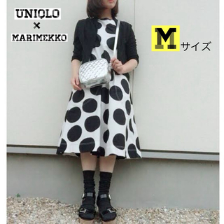 ユニクロ(UNIQLO)の【美品♡】UNIQLO ×marimekko ワンピース　ドット　グラフィック(ロングワンピース/マキシワンピース)