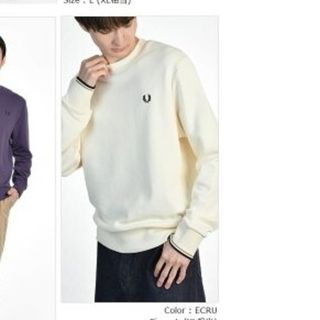 フレッドペリー(FRED PERRY)のFREDPERRY フレッドペリー コットン クルーネックスゥエット L 未使用(スウェット)