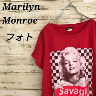 【k4548】USA古着マリリンモンロームービーフォトアートプリント半袖Tシャツ(Tシャツ(半袖/袖なし))