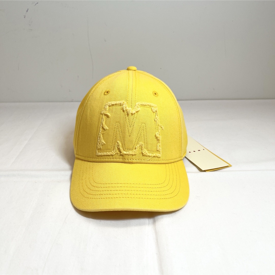 Marni(マルニ)のMARNI マルニ ロゴ刺繍キャップ　帽子　イエロー レディースの帽子(キャップ)の商品写真