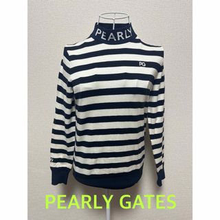 パーリーゲイツ(PEARLY GATES)のパーリーゲイツ　長袖　ボーダー　モックネック(ウエア)