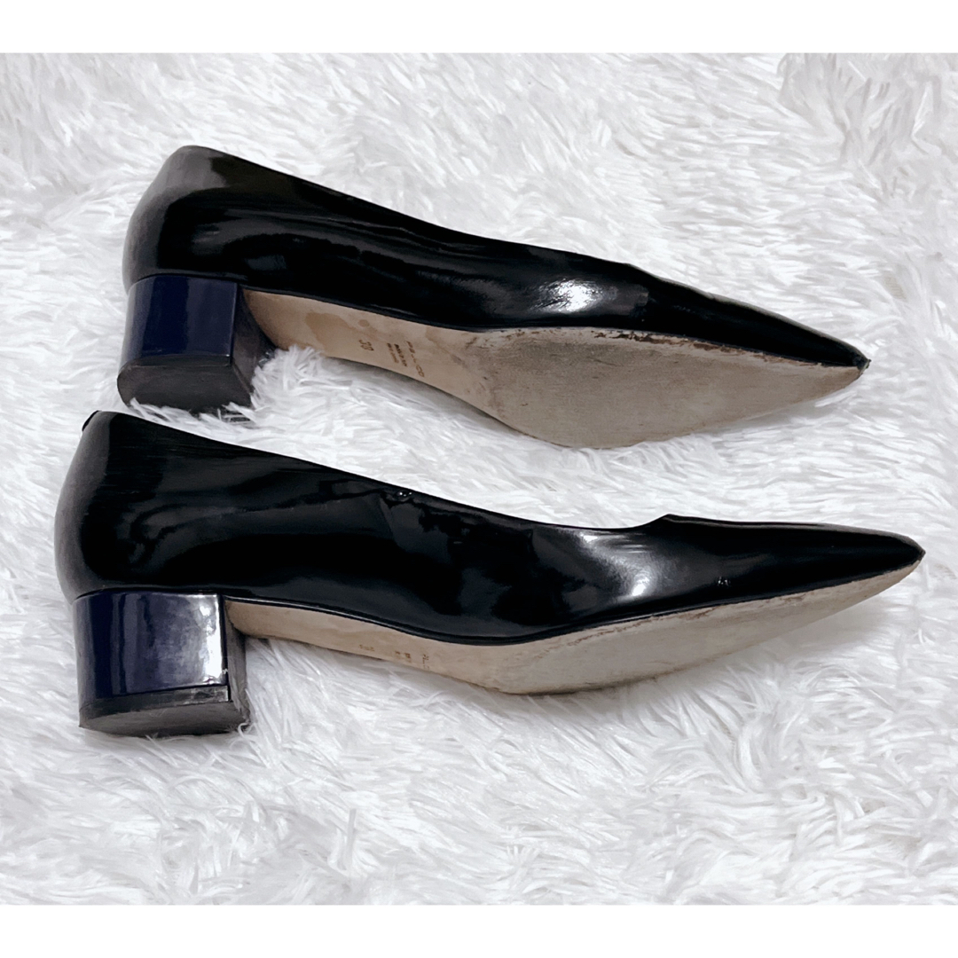 PELLICO エナメル 黒 38/25cm レディースの靴/シューズ(ハイヒール/パンプス)の商品写真