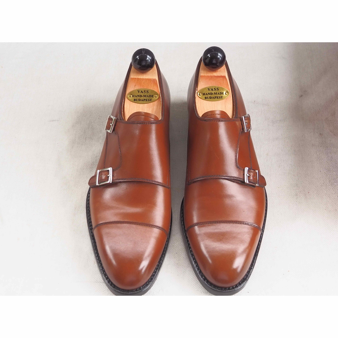 EDWARD GREEN(エドワードグリーン)のVASS Light Brown Double Monk Strap Shoes メンズの靴/シューズ(ドレス/ビジネス)の商品写真