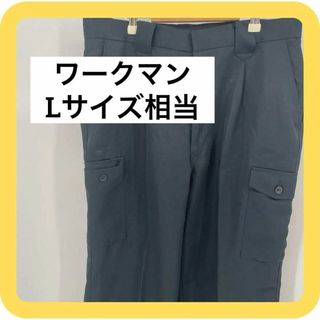 WORKMAN - ワークマン　 Lサイズ相当　カーゴパンツ　作業着　ブラック　黒　ポケット