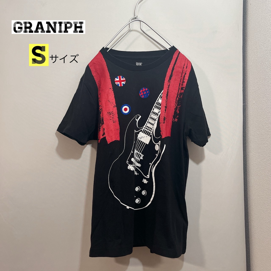 Design Tshirts Store graniph(グラニフ)の【美品♡】graniph ギター　バンド　Tシャツ　半袖　刺繍 メンズのトップス(Tシャツ/カットソー(半袖/袖なし))の商品写真