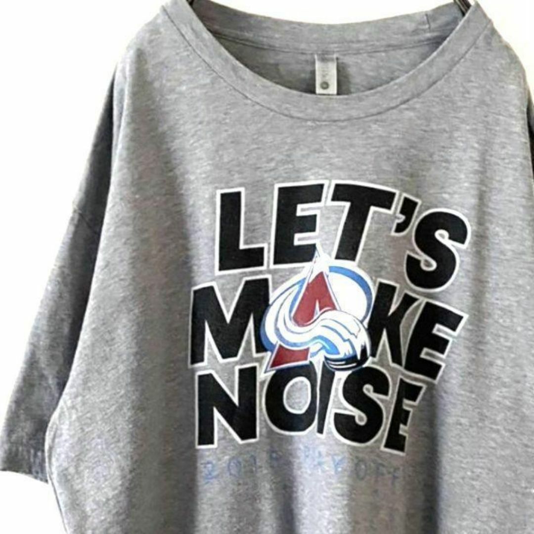 ネクストレベル MAKE NOISE Tシャツ XL グレー 灰色 古着 メンズのトップス(Tシャツ/カットソー(半袖/袖なし))の商品写真