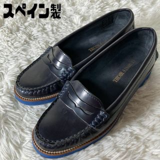 美品 LE MONT St MICHEL レザー コインローファー 38 約24(ローファー/革靴)