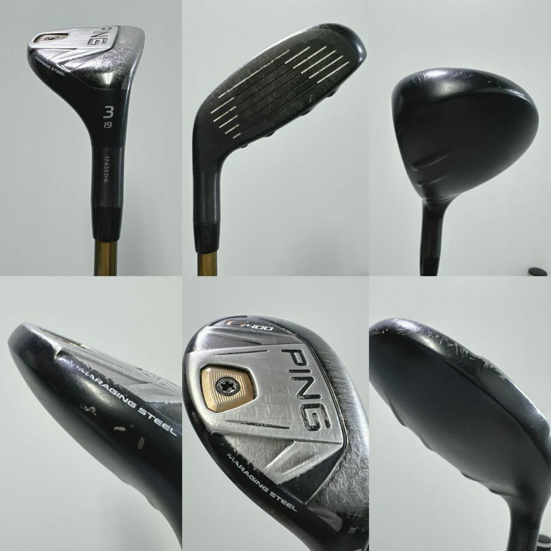 PING(ピン)のPING G400 ユーティリティ 3番 4番 5番 3本セット カーボン硬さS スポーツ/アウトドアのゴルフ(クラブ)の商品写真