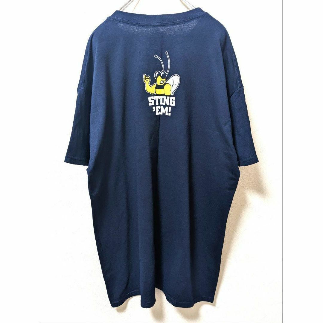 ギルダン ハワードペイン大学 カレッジTシャツ ネイビー 紺色 L 古着 メンズのトップス(Tシャツ/カットソー(半袖/袖なし))の商品写真