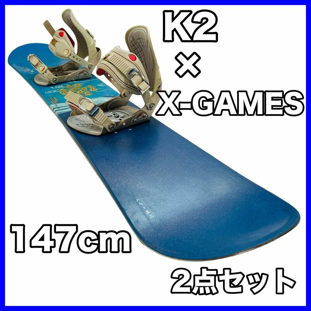 スノーボード ビンディング 2点セット K2 LUNA X-GAMES スポーツ/アウトドアのスノーボード(ボード)の商品写真