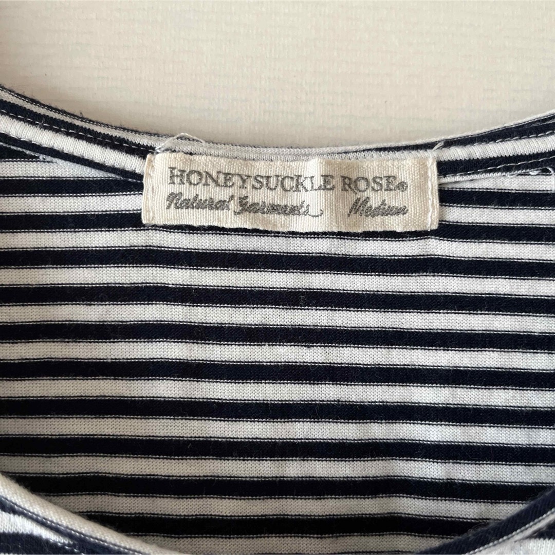 HONEYSUCKLE ROSE(ハニーサックルローズ)のハニーサックルローズhoneysuckle rose 長袖シャツボーダーMレース レディースのトップス(Tシャツ(長袖/七分))の商品写真