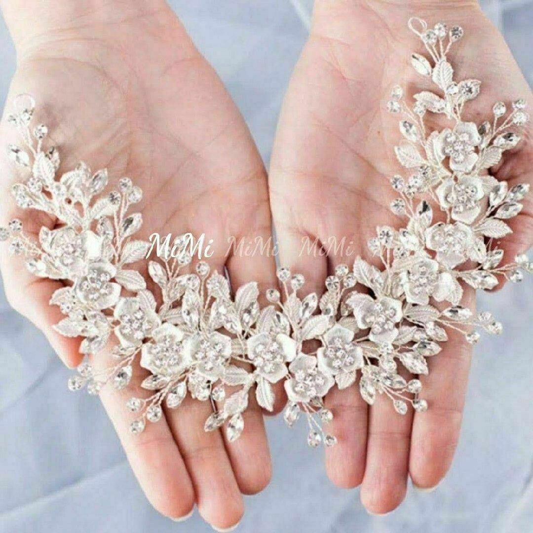 2点セット結婚式イヤリング/ピアス・ヘッドドレス ヘアアクセサリーウェディング レディースのヘアアクセサリー(その他)の商品写真