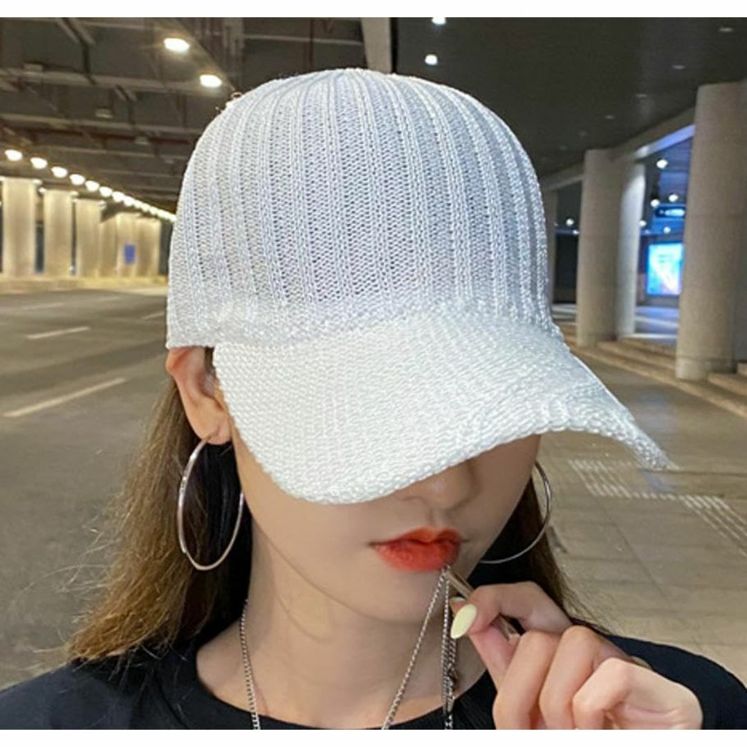 【色: ホワイト】[クロ&アーダー] レディース キャップ 帽子 メッシュ 通気 レディースのファッション小物(その他)の商品写真