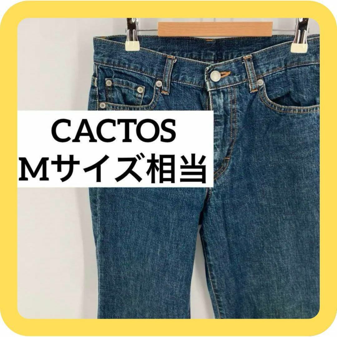 CACTOS  Mサイズ相当　デニム　ジーンズ　ブルー　ポケット レディースのパンツ(デニム/ジーンズ)の商品写真