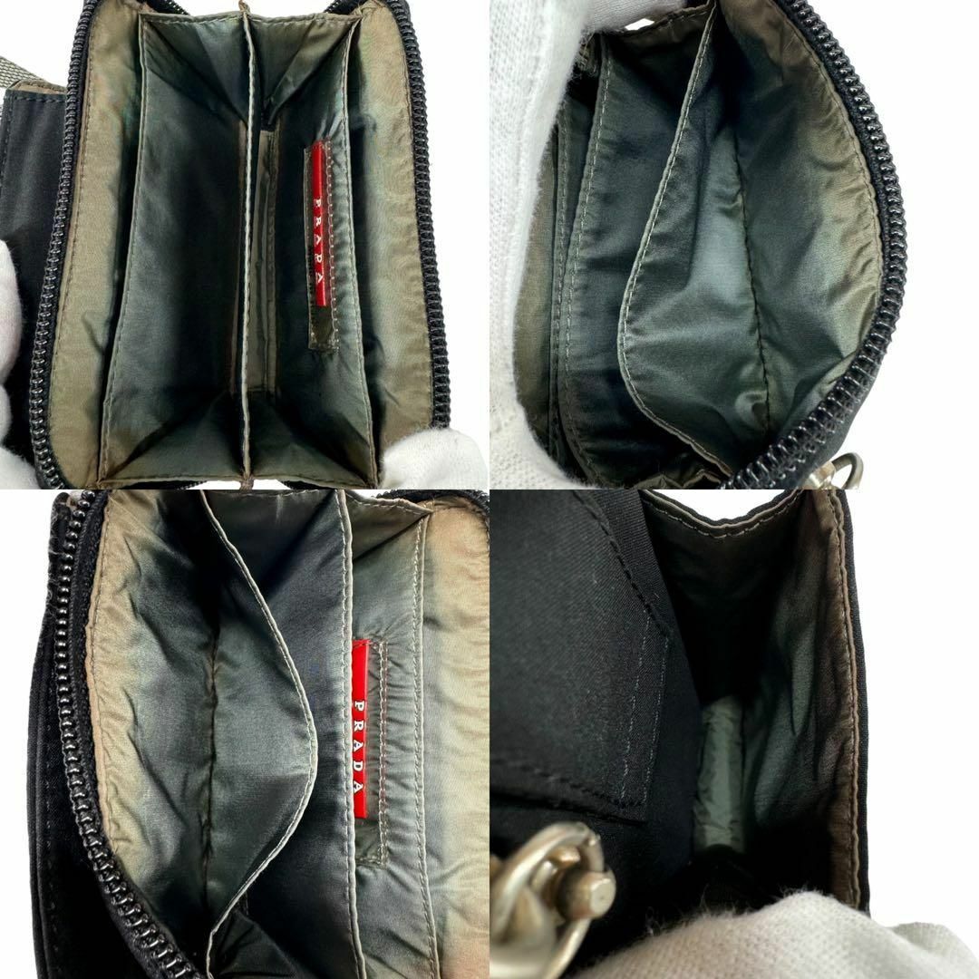 PRADA(プラダ)の良品 プラダスポーツ ミニショルダー マルチケース 小物入れ ロゴ ブラック レディースのバッグ(ショルダーバッグ)の商品写真