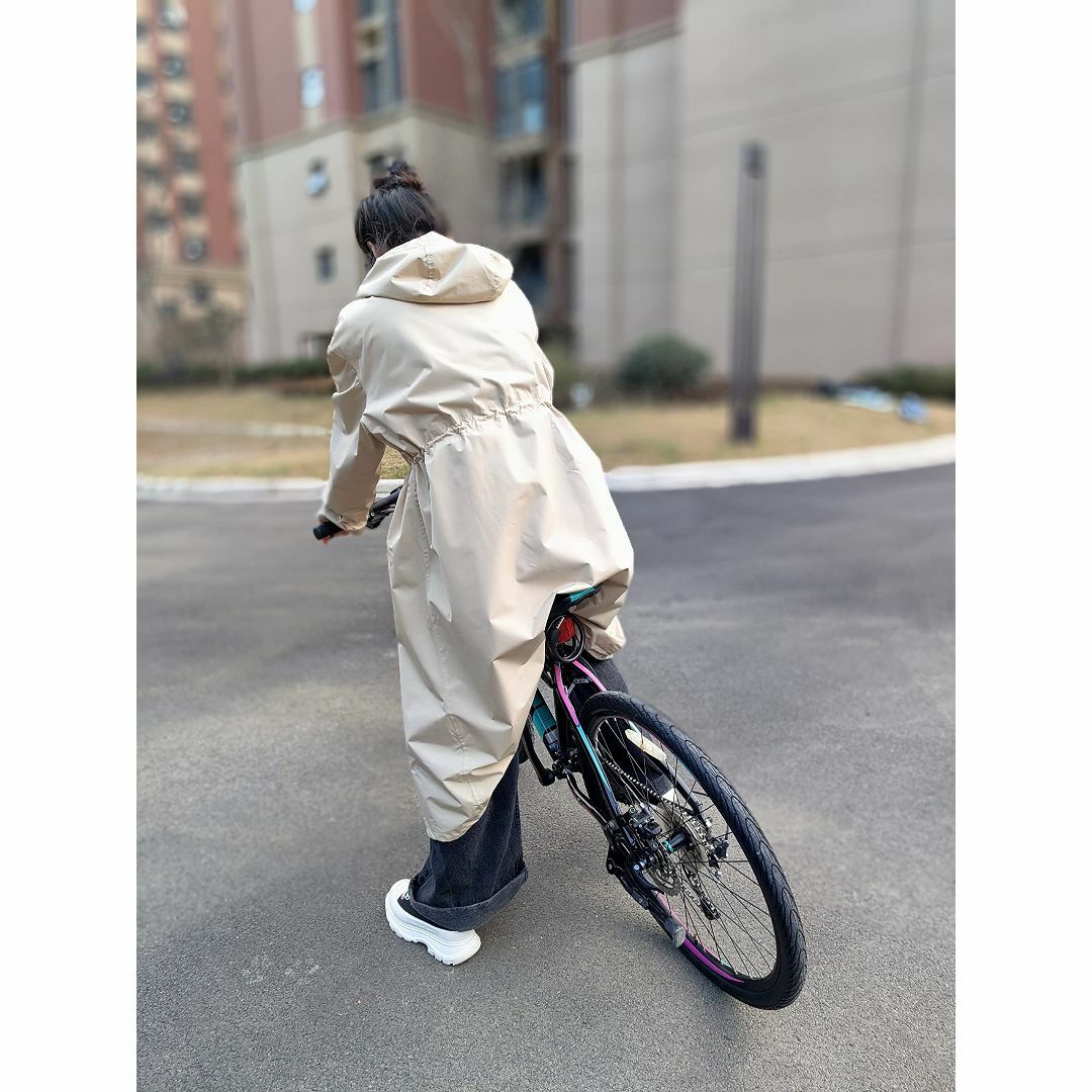 [HKeeper] 男女兼用雨具 自転車バイクで通勤 通学 おしゃれレインパーカ レディースのファッション小物(その他)の商品写真