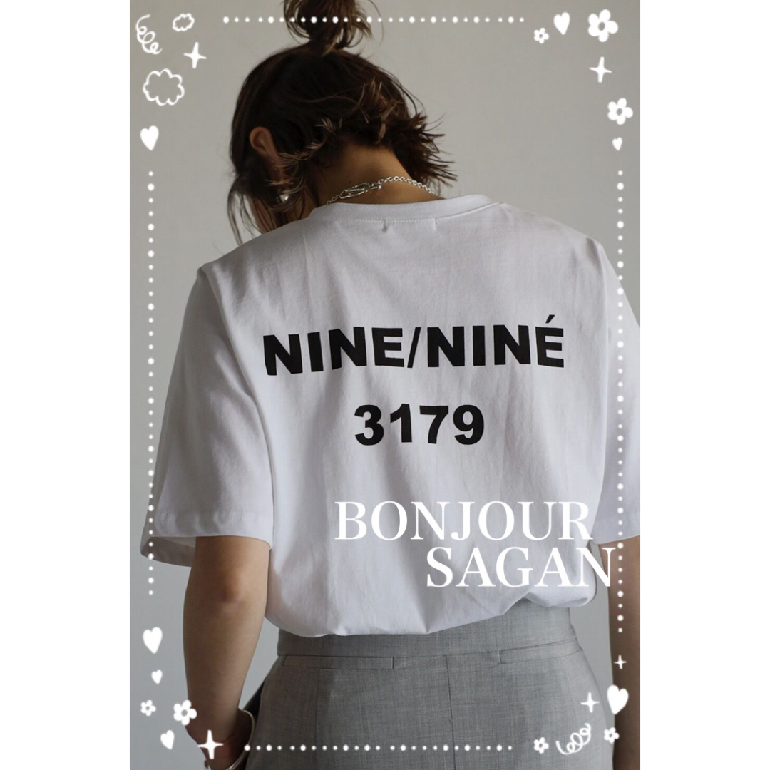 BONJOUR SAGAN(ボンジュールサガン)のBonjour sagan  バックナンバープリントT レディースのトップス(Tシャツ(半袖/袖なし))の商品写真