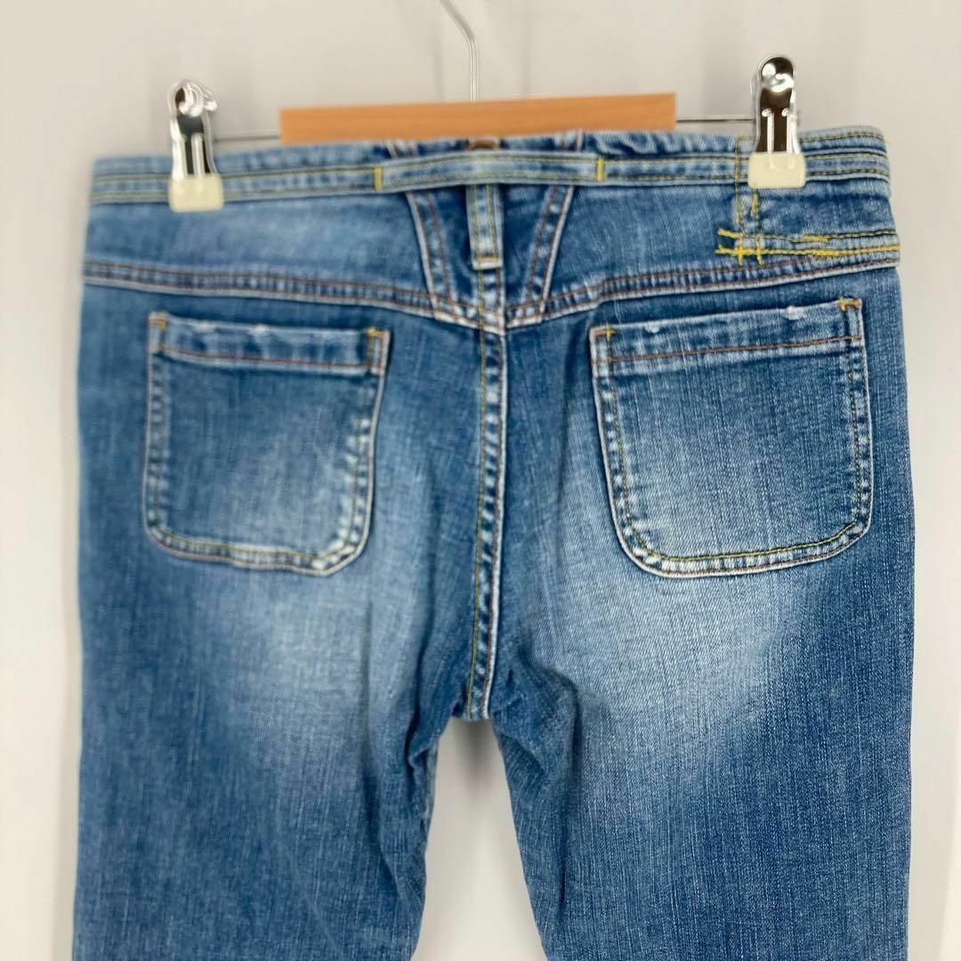 DE＋LE   SSサイズ　デニム　ジーンズ　ブルー　ポケット レディースのパンツ(デニム/ジーンズ)の商品写真