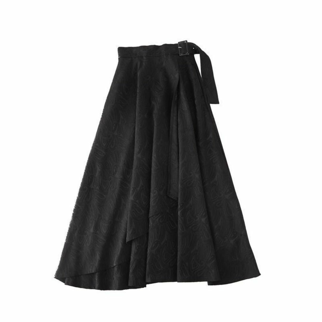 HARE(ハレ)の即完売品 新品 HARE ジャガードレイヤードフレアスカート ブラック レディースのスカート(ロングスカート)の商品写真