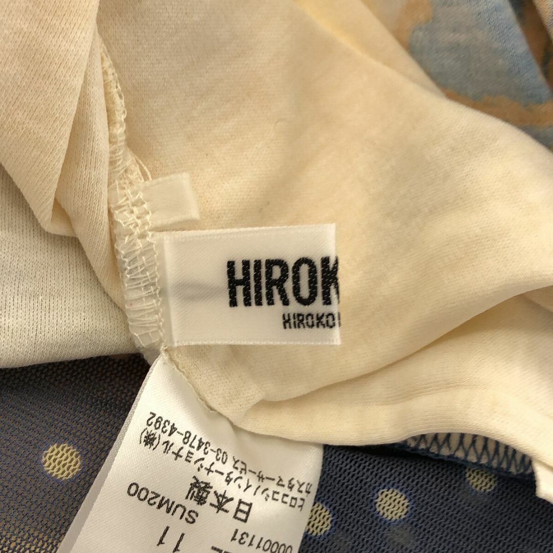 HIROKO KOSHINO(ヒロココシノ)の美品 送料無料 HIROKO KOSHINO コシノ カットソー 半袖  11 レディースのトップス(カットソー(半袖/袖なし))の商品写真