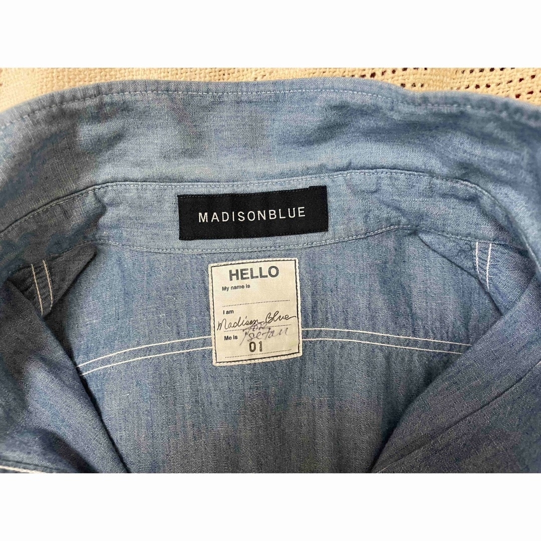 MADISONBLUE(マディソンブルー)のMADISON BLUE マディソンブルー HAMPTONシャツシャンブレー レディースのトップス(シャツ/ブラウス(長袖/七分))の商品写真