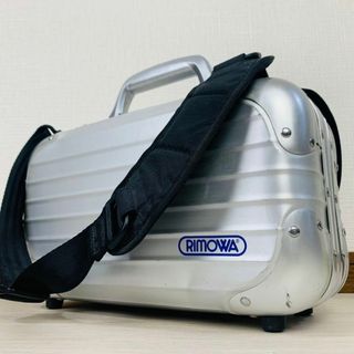 リモワ(RIMOWA)の青ロゴ リモワ ピッコロ アルミ アタッシュケース ショルダーバッグ トパーズ(ビジネスバッグ)