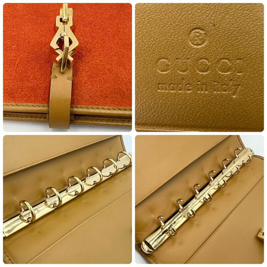 Gucci(グッチ)の【美品】GUCCI グッチ 手帳カバー 金具 6穴 インテリア/住まい/日用品の文房具(ファイル/バインダー)の商品写真