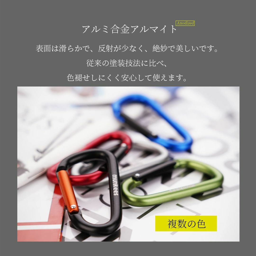 munkees 人気なⅮ型カラビナ ミニ、小型、中、大、 4サイズ おしゃれ キ メンズのバッグ(その他)の商品写真