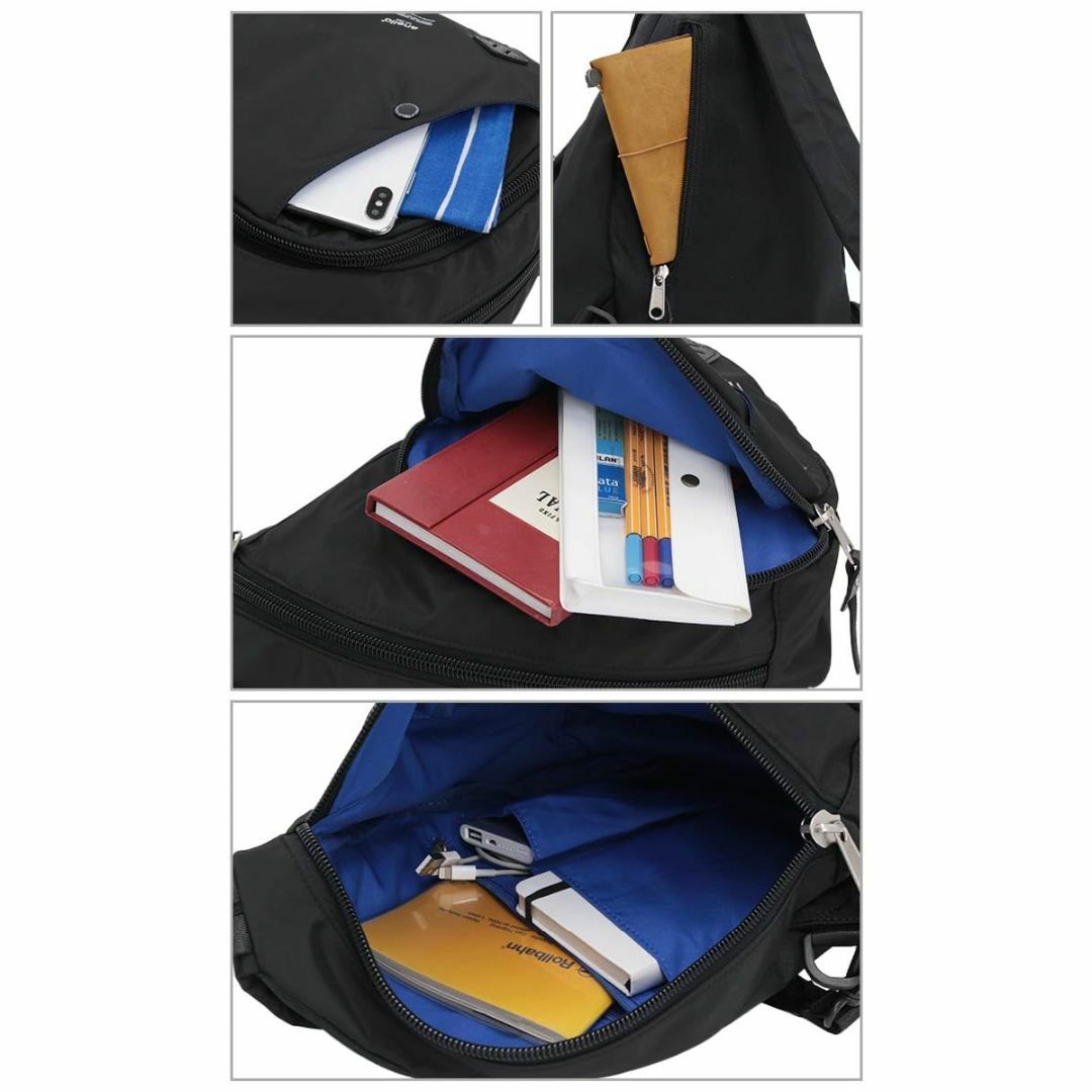 【色: ブラック】[アネロ] ボディバッグ A5 多収納 URBAN O.D A メンズのバッグ(その他)の商品写真
