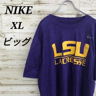 ナイキ(NIKE)の【k4027】USA古着ナイキNIKEスウッシュロゴプリント半袖TシャツXL(Tシャツ/カットソー(半袖/袖なし))