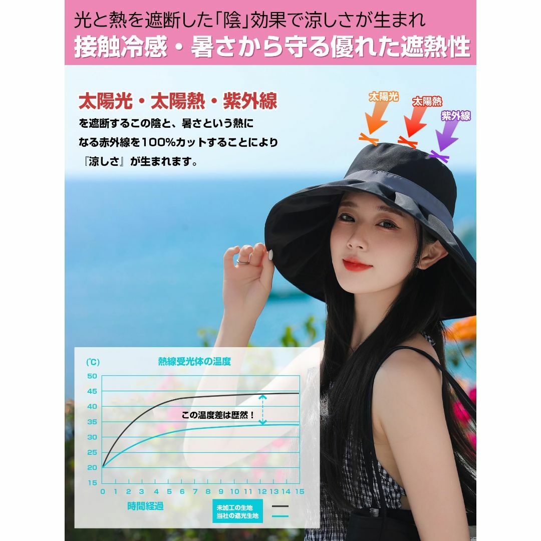 【色: 青灰色】[HASOME] レディース 帽子 つば広 大きいサイズ 100 レディースのファッション小物(その他)の商品写真