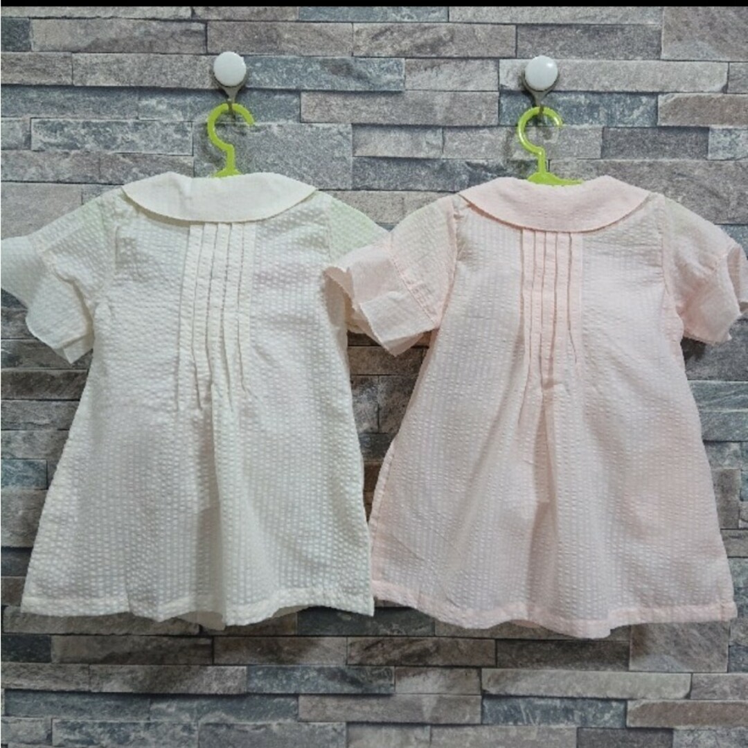 ワンピース 90cm ２枚セット 双子ちゃんにも キッズ/ベビー/マタニティのキッズ服女の子用(90cm~)(ワンピース)の商品写真