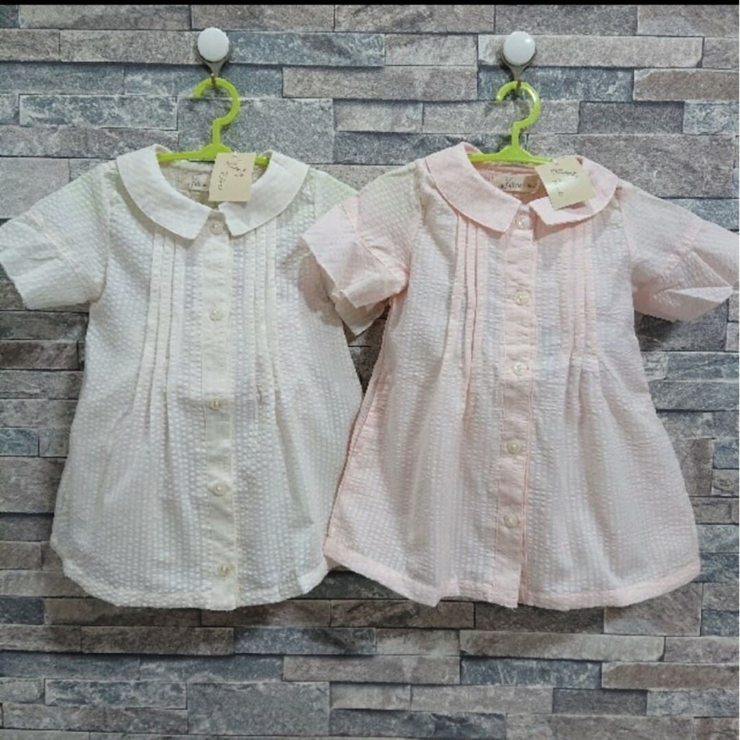 ワンピース 90cm ２枚セット 双子ちゃんにも キッズ/ベビー/マタニティのキッズ服女の子用(90cm~)(ワンピース)の商品写真