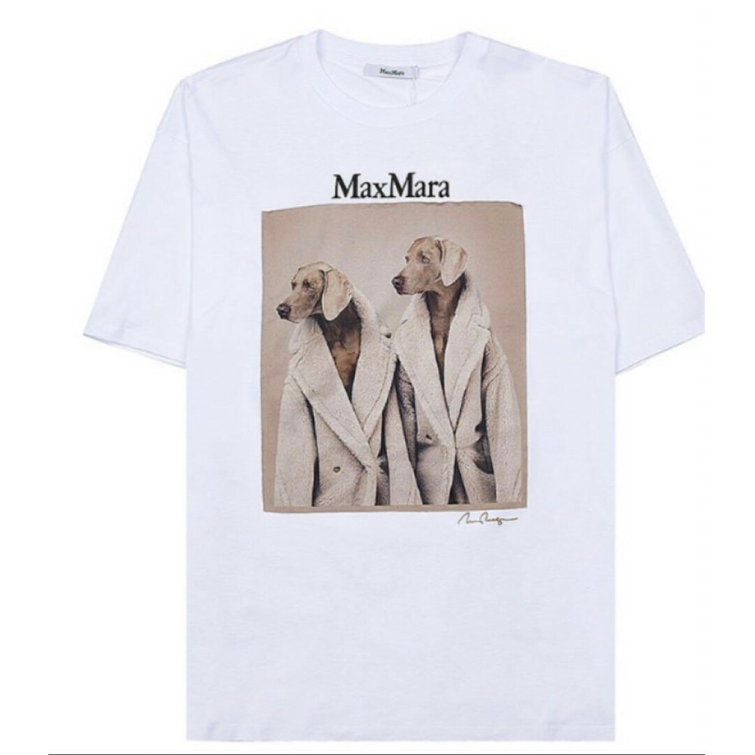 Max Mara(マックスマーラ)のMax Mara MMドッグ オーバーサイズTシャツ 新品タグ付き レディースのトップス(Tシャツ(半袖/袖なし))の商品写真