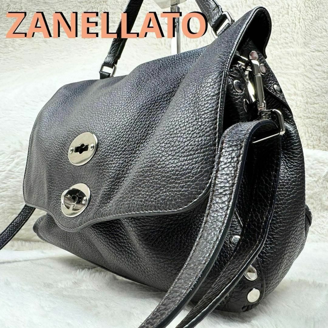 ZANELLATO(ザネラート)の美品✨ ザネラート ポスティーナ 茶色 ハンド ショルダー バッグ 2way レディースのバッグ(ショルダーバッグ)の商品写真