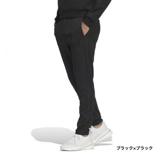 アディダス(adidas)のアディダス パンツ メンズ スリーストライプス ダブルニット ブラック×ブラック(その他)