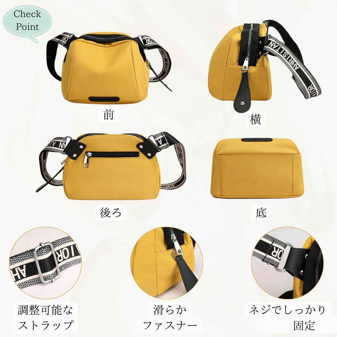 【色: ブラック】ミニバッグ 丸型 ポシェット ショルダーバッグ レディース ワ レディースのバッグ(その他)の商品写真